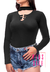 Body Gola Choker Manga Longa Plus Size