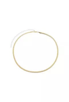 Choker Lía Fita Trançada Banho Ouro 18k - comprar online