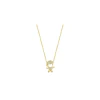 Colar Meu Pequeno Amor Menino Cravejado Banho Ouro 18k - comprar online