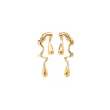 Brinco Amélia Orgânico Derretido Banho de Ouro 18k - comprar online