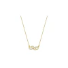Colar Elo Infinito Cravejado Banho Ouro 18k - comprar online