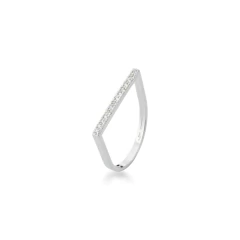 Anel Prisma Topo Cravejado Prata 925 - comprar online