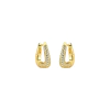 Argola Triangular Cravejada G Banho Ouro 18k - comprar online