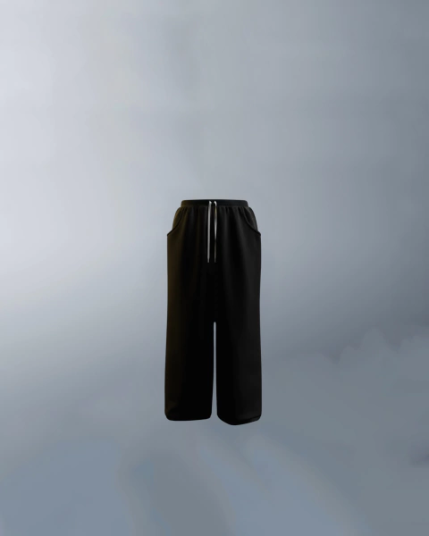 Calça Reta Moletom Preto Obsidian