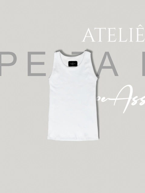 Regata Canelada Branco Daisy