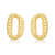 Conjunto De Brinco E Anel Oval Banho De Ouro - comprar online