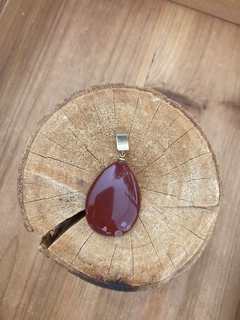 Pingente Jaspe Vermelho banhado a ouro 18k - comprar online