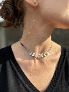 Choker Sinergia Perfeita (fluorita + pérolas) - comprar online