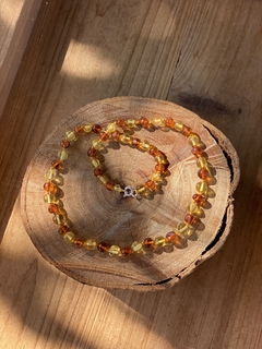 Choker Âmbar Mescla cognac e mel