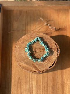 Pulseira Cascalho Howlita verde