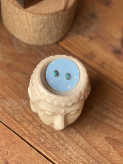 Brinco Turquesa gota