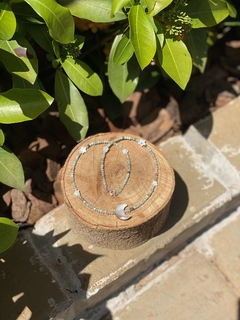 Choker Cristais Naturais - Água-marinha e madrepérola - comprar online