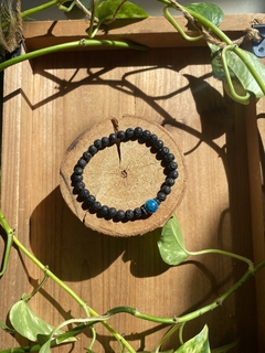 Pulseira Masculina Pedra Vulcânica na internet