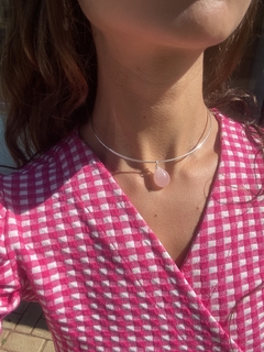 Pingente Gota Quartzo Rosa na internet