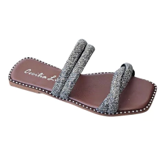 SANDALIA RASTEIRA COM PEDRARIA CECILIA LIMA - B012 - loja online