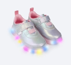 TENIS DE LED INFANTIL PAMPILI LIZ LUZ TEXTURA HOLOGRAFICO - 682048 - comprar online