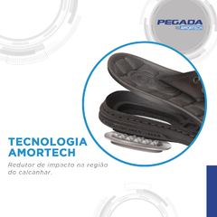 Imagem do CHINELO PEGADA MASCULINO EM COURO - 131221