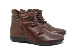 Imagem do BOTA FEMININA CANO CURTO PERLATTO EM COURO - ANG811