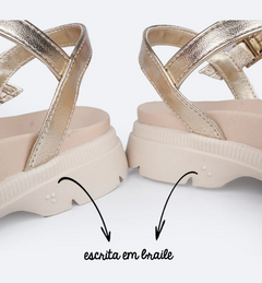 SANDALIA PAPETE INFANTIL PAMPILI COM STRASS - 695018 - Via Expressa Calçados