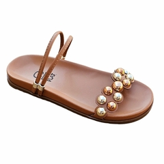 SANDALIA FEMININA CL FLAT BIRKEN COM ESFERAS - BK2042 - loja online