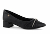 SCARPIN SALTO BAIXO BICO FINO COM STRASS SANTINELLI - 1546003