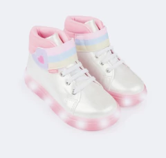 TENIS SNEAKER PAMPILI MENINAS DE LED CORAÇÃO - 483035 na internet