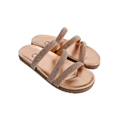 SANDALIA PAPETE CL FLAT FEMININA COM BRILHO - BK325 - comprar online