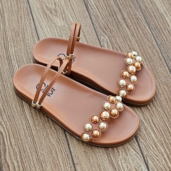 SANDALIA FEMININA CL FLAT BIRKEN COM ESFERAS - BK2042