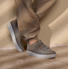 TENIS CASUAL MASCULINO PEGADA EM COURO - 111902 - comprar online