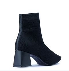 BOTA FEMININA BEBECE BICO QUADRADO KNIT - T4414243 - Via Expressa Calçados