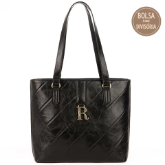 BOLSA FEMININA GRANDE COM DIVISORIAS RAFITTHY - 2823100C - Via Expressa Calçados