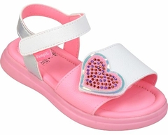 SANDALIA INFANTIL PAMPILI LILI DE VELCRO E CORAÇÃO - 722004