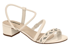 SANDALIA FEMININA MOLECA SALTO BAIXO COM STRASS - 5259862