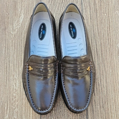 MOCASSIM MASCULINO EM COURO PE DE PRATA - 1018R