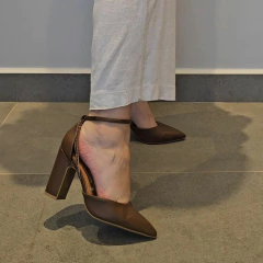 SCARPIN SALTO BLOCO ALTO BICO FINO STRASS VIZZANO - 1285449 - Via Expressa Calçados