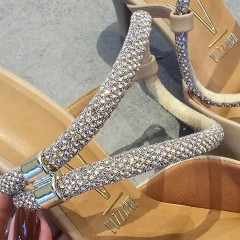 SCARPIN SALTO FINO COM TIRA EM STRASS VIZZANO - 11851138 - Via Expressa Calçados