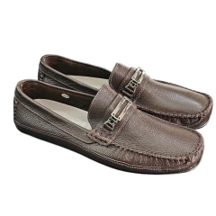 MOCASSIM MASCULINO EM COURO PE DE PRATA - 2507 - Via Expressa Calçados