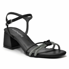 SANDALIA SALTO BLOCO COM STRASS VIA MARTE - 2321211