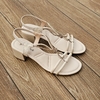 SANDALIA FEMININA METALIZADA BEBECE SALTO BLOCO BAIXO - T5218407