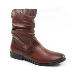 BOTA FEMININA CANO MEDIO EM COURO - LUN674 - comprar online