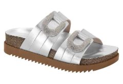 TAMANCO FEMININO MOLECA METALIZADO COM STRASS - 5500107 - loja online