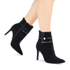 BOTA ANKLE BOOT FEMININA BEBECE SALTO FINO BICO FINO - T6126115