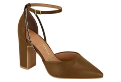 SCARPIN SALTO BLOCO ALTO BICO FINO STRASS VIZZANO - 1285449