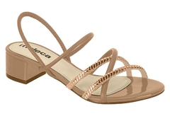 SANDALIA MOLECA SALTO BLOCO BAIXO COM STRASS - 5259871 - comprar online