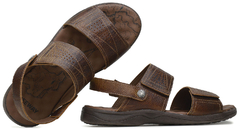 SANDALIA MASCULINA EM COURO FREEWAY - COOL3246 na internet