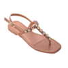 SANDALIA RASTEIRA COM PEDRARIA DOCE MAÇA - D612QD