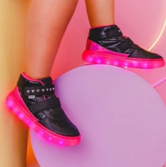 TENIS DE LED CANO MEDIO PAMPILI SNEAKER LUZ - 483005