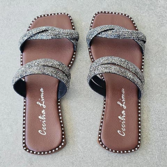 SANDALIA RASTEIRA COM PEDRARIA CECILIA LIMA - B012 na internet