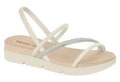 SANDALIA ANABELA PAPETE COM PEDRAS BEIRA RIO CONFORTO - 8387530 - Via Expressa Calçados