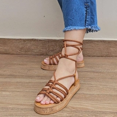 SANDALIA SOLA RETO DE AMARRAÇÃO EM CORDA - VB4064 - comprar online